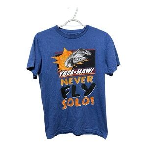 Star Wars Blue Graphic Tee - Yee-Haw Never Fly Solo
